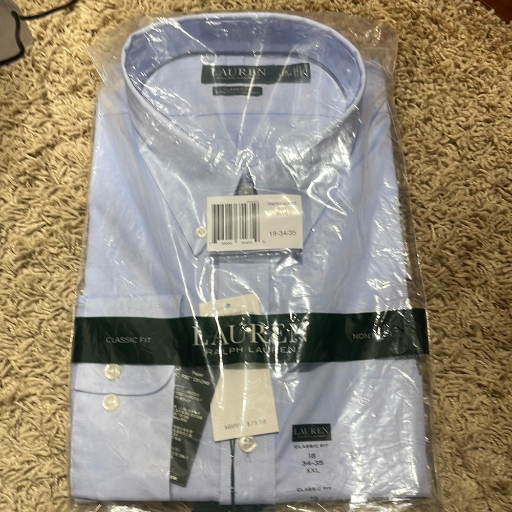 Lauren Ralph Lauren | Non Iron - Blue - Classic Fit - Neck 18-34/35 - New w/tags